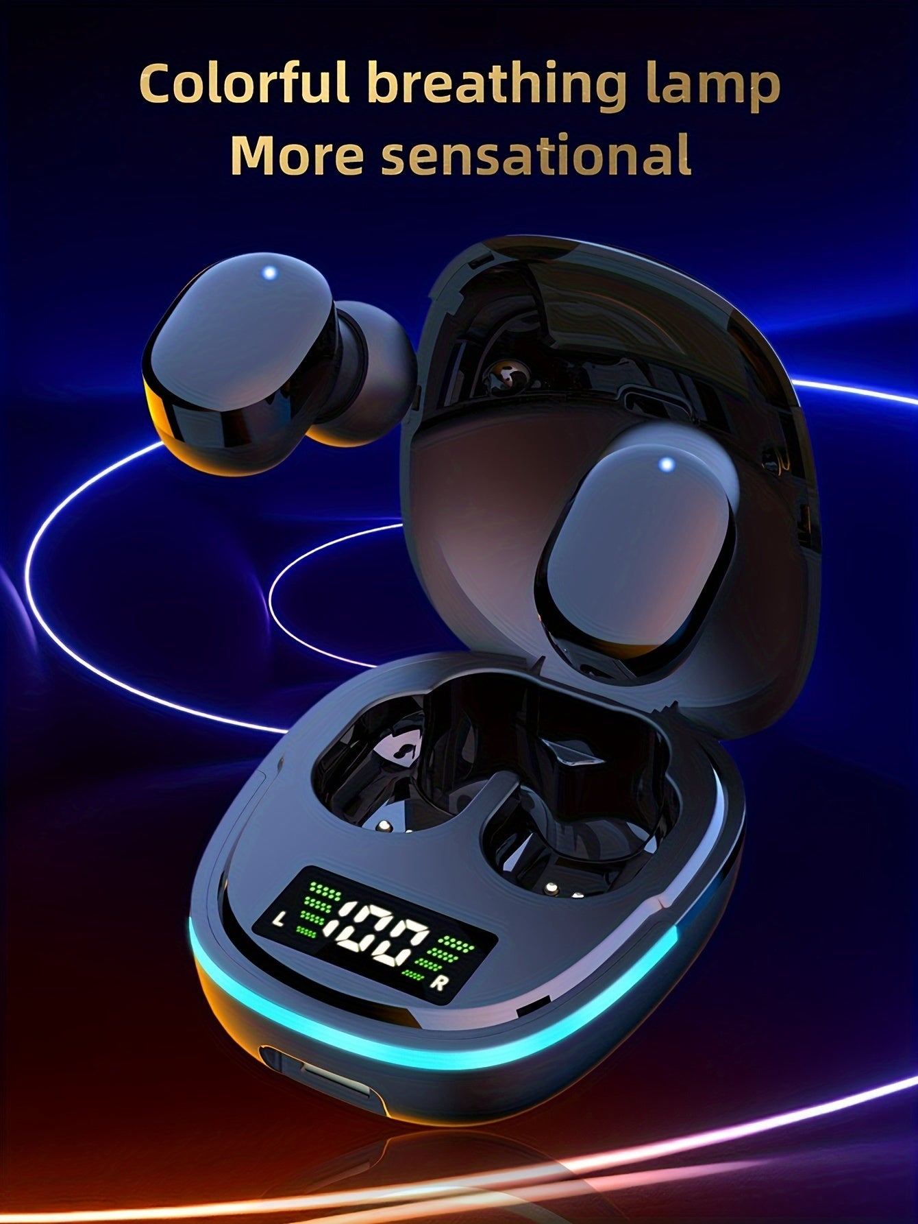 2025 Year New Wireless Earphones Headphones with LED Display Touch In-EarTWS Wireless Earbuds Sports Music Game Headset for IOS/Android