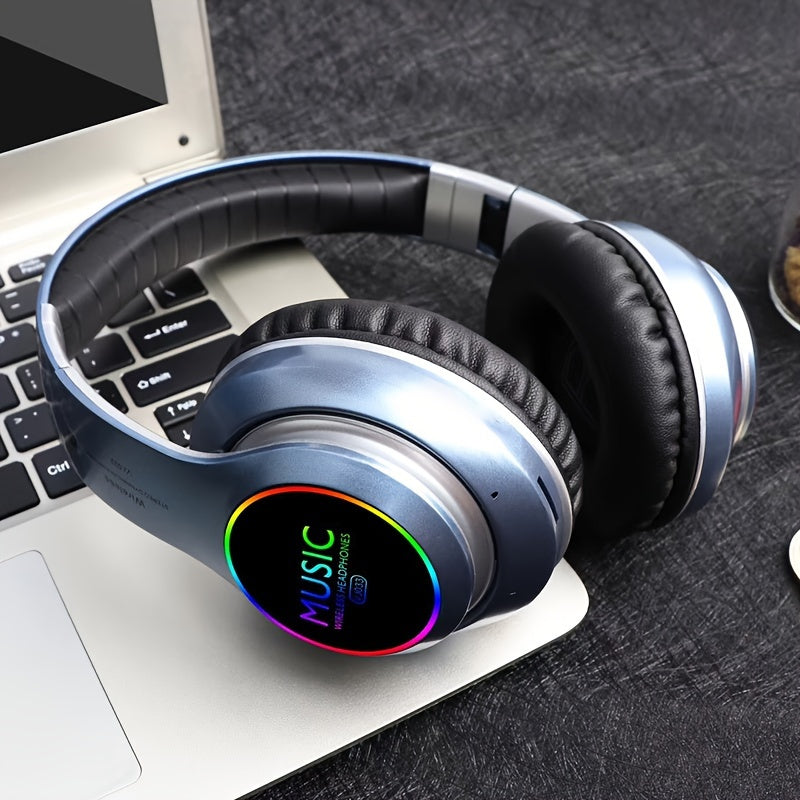 [ Upgraded] Wireless Headphones, Wireless earbuds with Deep Bass, Lightweight Foldable Headphones, for Travel Work Laptop PC Cellphone. Gaming Headset for Wireless, Christmas Present.