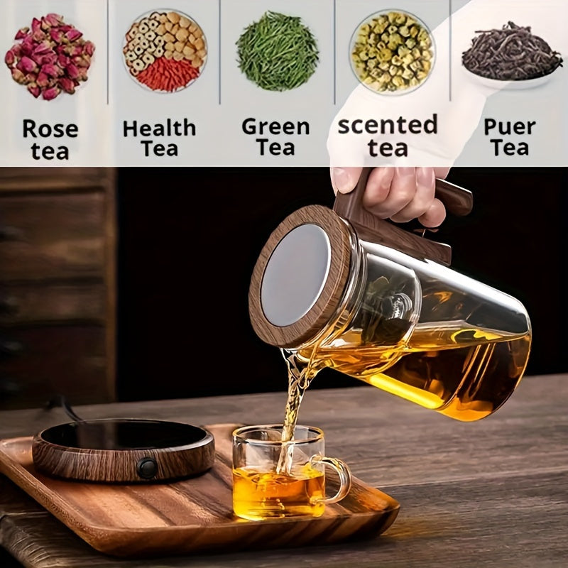 1pc Enchanti Tea Pot, Witchcraft Teapot, Water Separation Glass Teapot with Wooden Handle, Enchantipot Magic Tea Pot, Enchanti Teapot with Strainer, Clear and Classic Magic Pot.(520ml)⭐⭐⭐⭐⭐4.9\5  Loved by 5000+customers