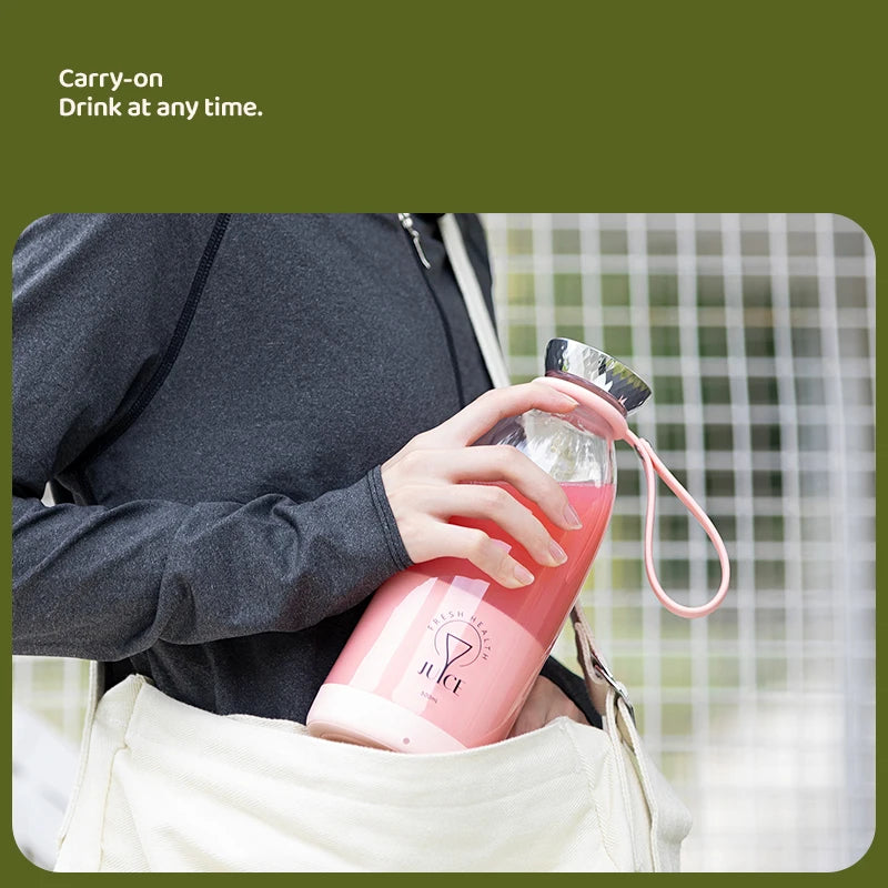 Portable Blender Rechargeable Household Electric Juicer Cup Handheld 500mL Popular Small Battery Food Grade Materials Juicer Cup