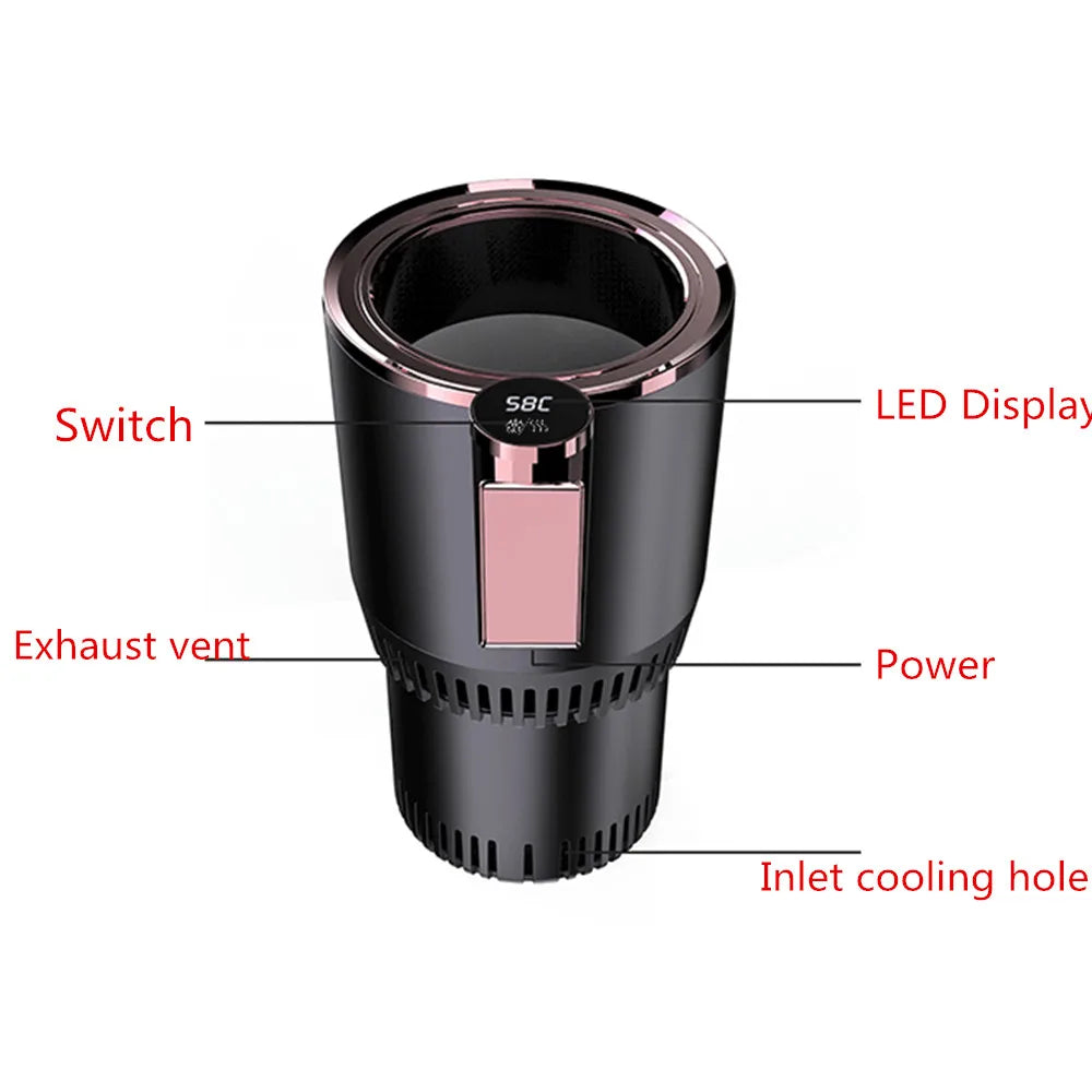 24V Car Heating Cooling Cup  Warmer Cooler Smart Cup Mug Holder Tumbler Cooling Beverage Drinks Cans Summer Drink