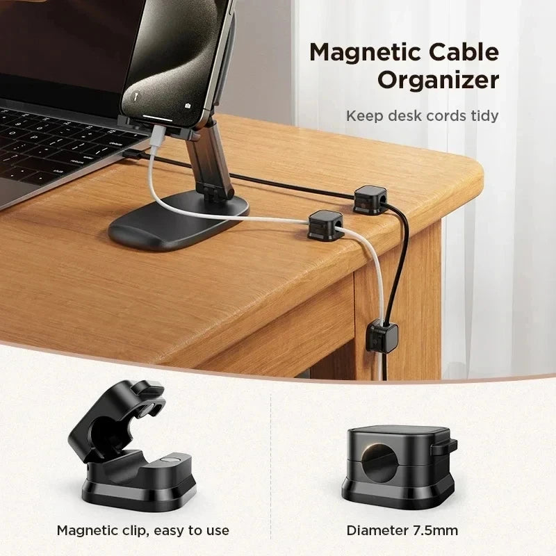 Magnetic Cable Clip Cable Holder Adhesive Wire Keeper Cord Cable Organizer for Home Office Under Desk Management ⭐⭐⭐⭐⭐4.9\5  Loved by 1000+customers