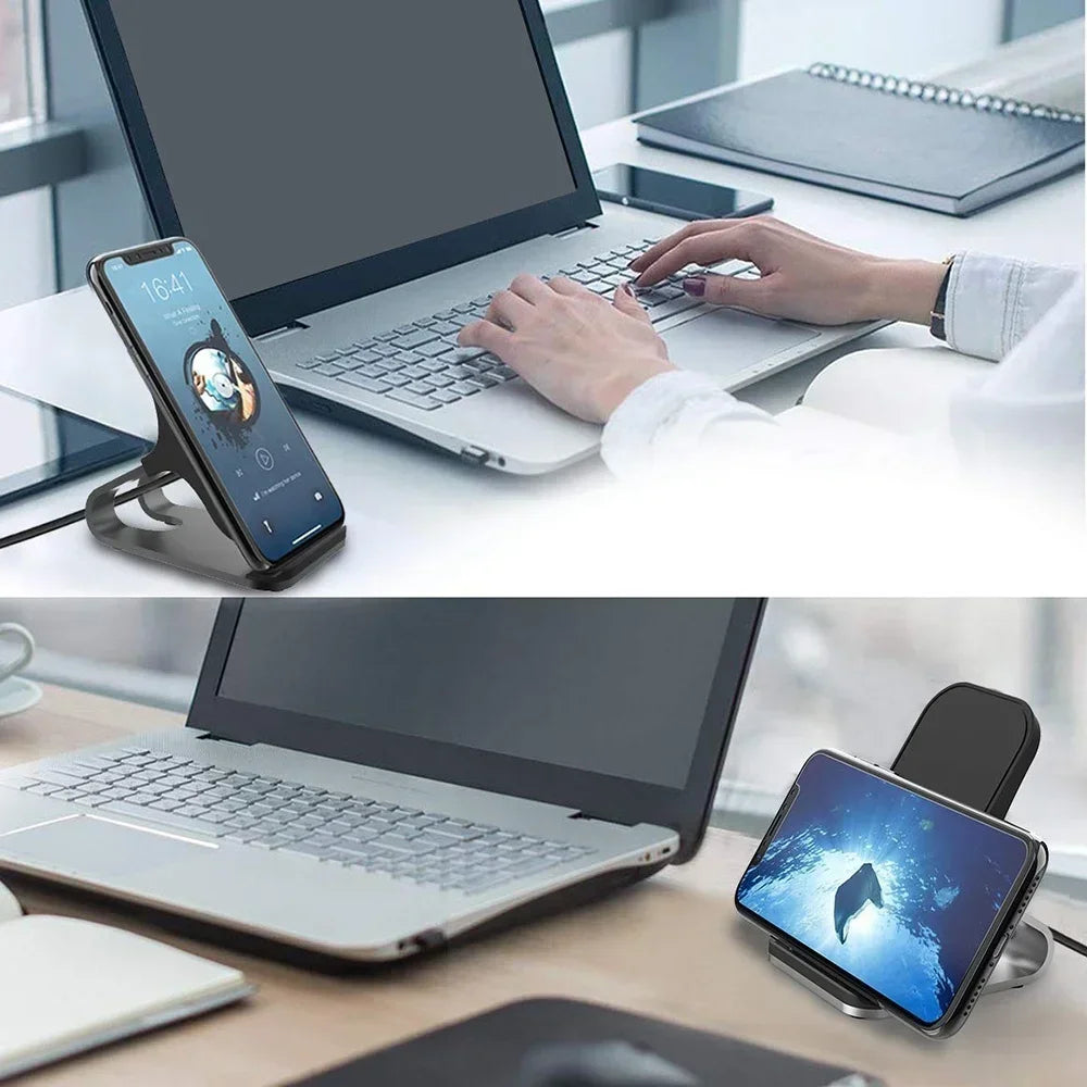 Velmora 10W 7 5W 5W Wireless Car Charger Mount Fast Charging Pad 2 Coils Case Friendly Anti Slip Rubber Type C Input