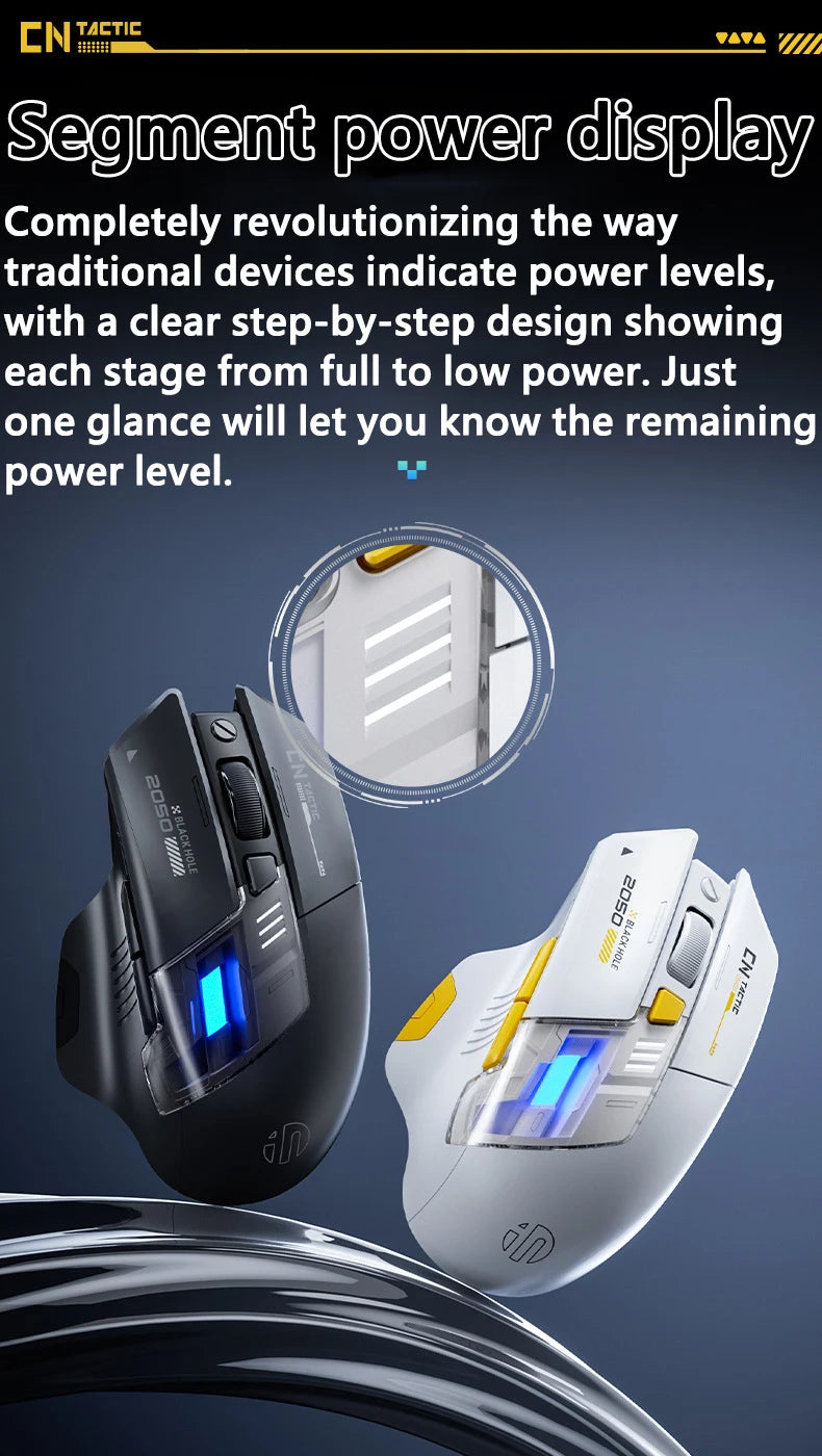 Inphic A9 PRO MAX New Three-Mode Wired/Wireless/Bluetooth Gaming Mouse 1000HZ Return Rate 12800DPI Wireless Mouse