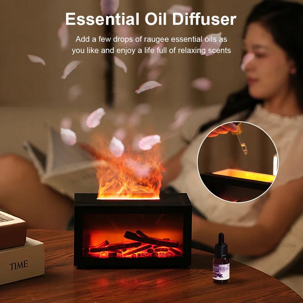 Fireplace Humidifier Aroma Flame Humidifier Fragrance Diffuser Aromatherapy Essential Oil Diffuser Fire Humidifier for Home Room⭐⭐⭐⭐⭐4.9\5  Loved by 600+customers