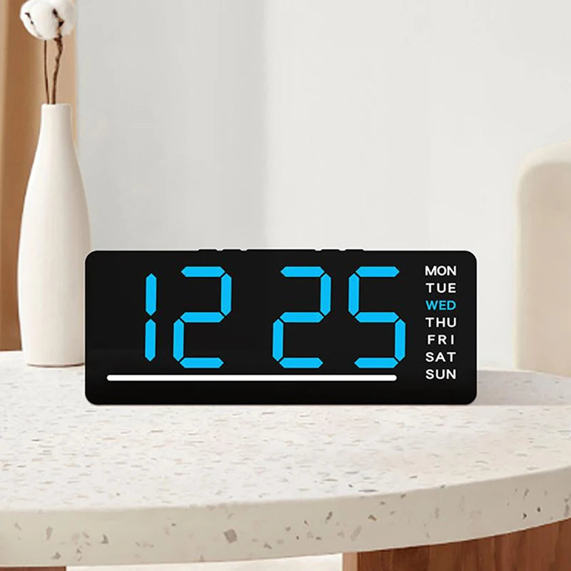 Smart Mute LED Electronic Wall Clock Modern Desk Clock Night Alarm Minimalist Thermometer Clock Home Decor For Room ⭐⭐⭐⭐⭐4.9\5  Loved by 120+customers