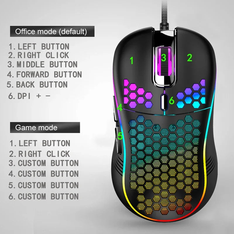 Velmora RGB Wireless Gaming Mouse Ultra-Light, Silent and Precision Control