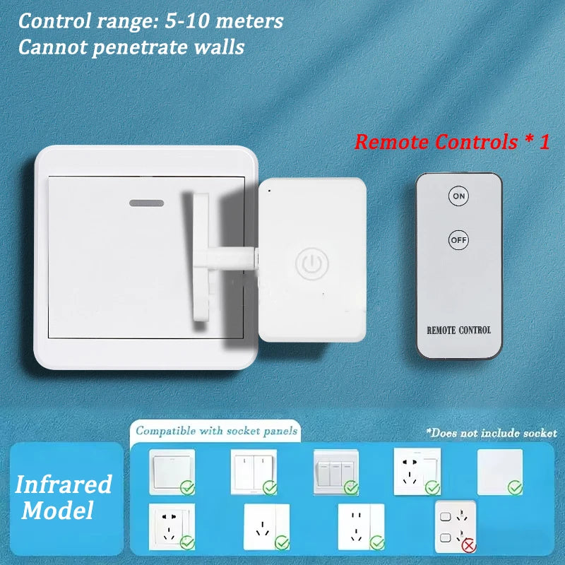 Wireless Control Light Switch Off Tool Automatic Button Pusher Intelligent USB Rechargeable Lazy Remote Control Switch