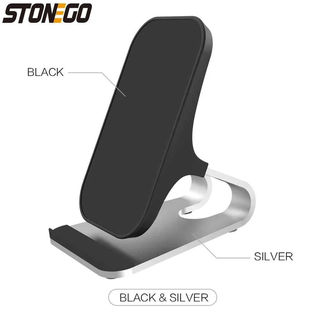 Velmora 10W 7 5W 5W Wireless Car Charger Mount Fast Charging Pad 2 Coils Case Friendly Anti Slip Rubber Type C Input