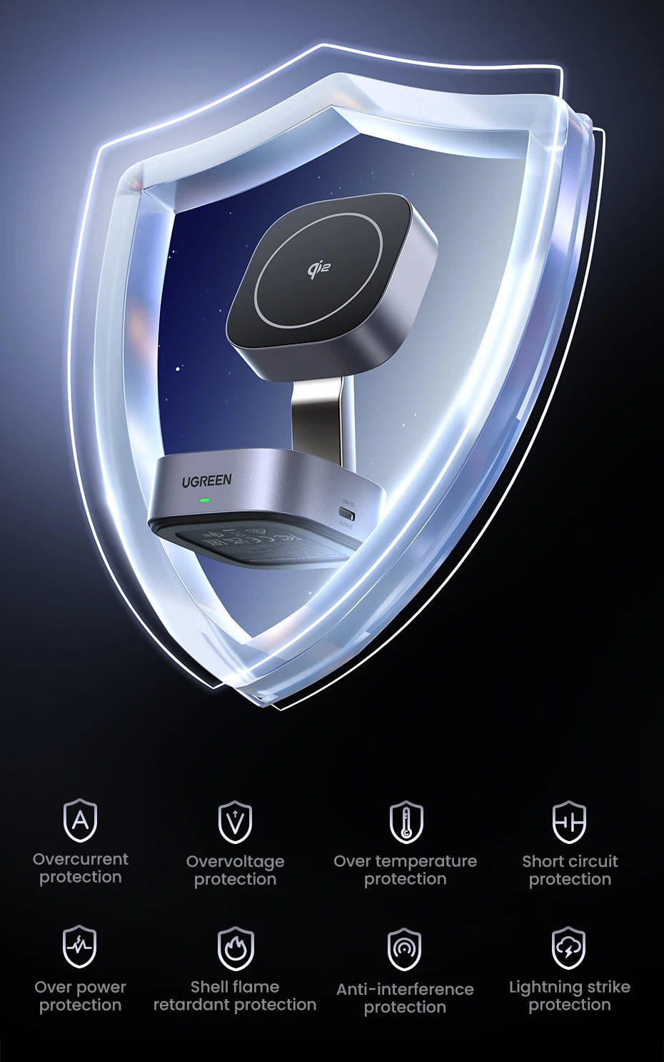 UGREEN Qi2 25W Magnetic Wireless Charger Stand 2-in-1 Charging Stand For iPhone 15 16 Pro Max/AirPods For MagSafe Fast Charger ⭐⭐⭐⭐⭐4.9\5  Loved by 4000+customers