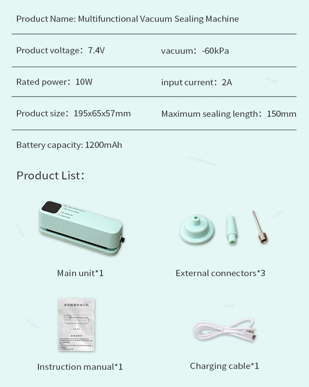 Vacuum Sealer Portable Mini Food Sealer USB Rechargeable Wireless Food Package Plastic Bags Automatic Vacuum Sealing Machine