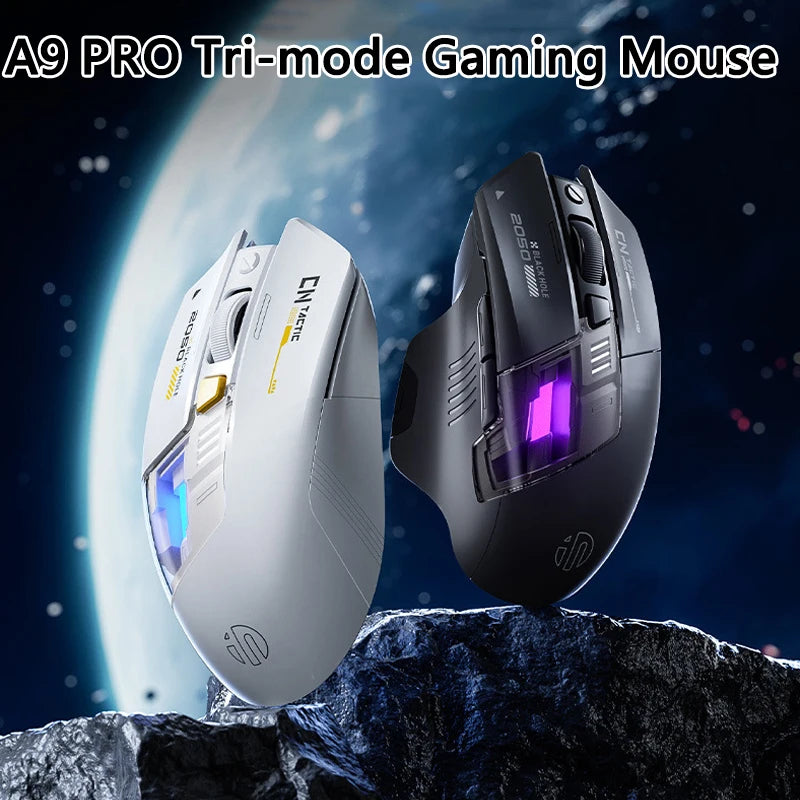 Inphic A9 PRO MAX New Three-Mode Wired/Wireless/Bluetooth Gaming Mouse 1000HZ Return Rate 12800DPI Wireless Mouse