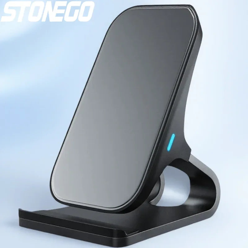 Velmora 10W 7 5W 5W Wireless Car Charger Mount Fast Charging Pad 2 Coils Case Friendly Anti Slip Rubber Type C Input