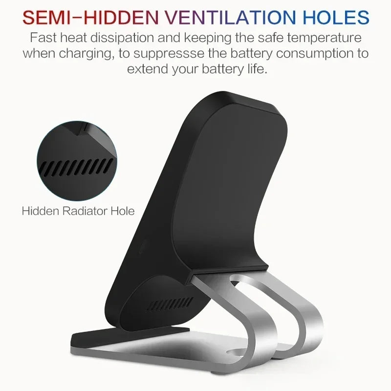 Velmora 10W 7 5W 5W Wireless Car Charger Mount Fast Charging Pad 2 Coils Case Friendly Anti Slip Rubber Type C Input