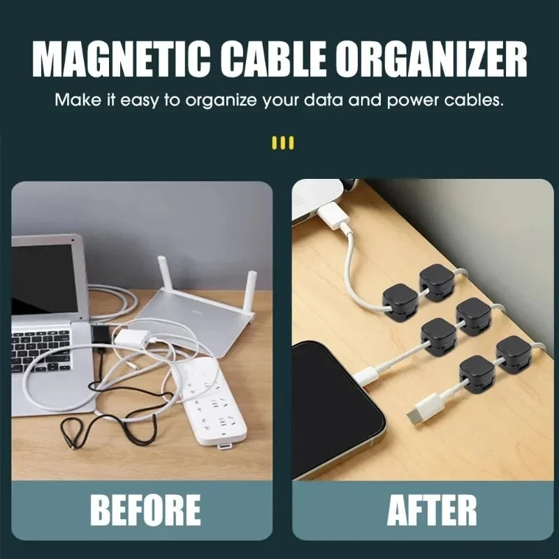 Magnetic Cable Clip Cable Holder Adhesive Wire Keeper Cord Cable Organizer for Home Office Under Desk Management ⭐⭐⭐⭐⭐4.9\5  Loved by 1000+customers