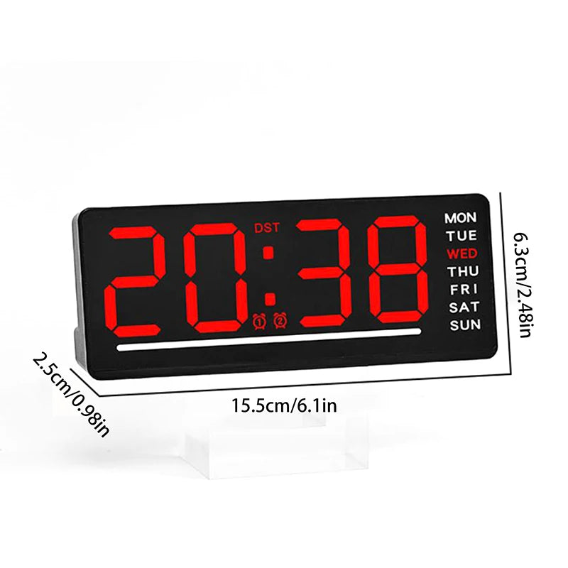 Smart Mute LED Electronic Wall Clock Modern Desk Clock Night Alarm Minimalist Thermometer Clock Home Decor For Room ⭐⭐⭐⭐⭐4.9\5  Loved by 120+customers