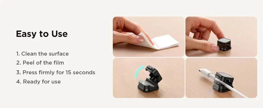 Magnetic Cable Clip Cable Holder Adhesive Wire Keeper Cord Cable Organizer for Home Office Under Desk Management ⭐⭐⭐⭐⭐4.9\5  Loved by 1000+customers