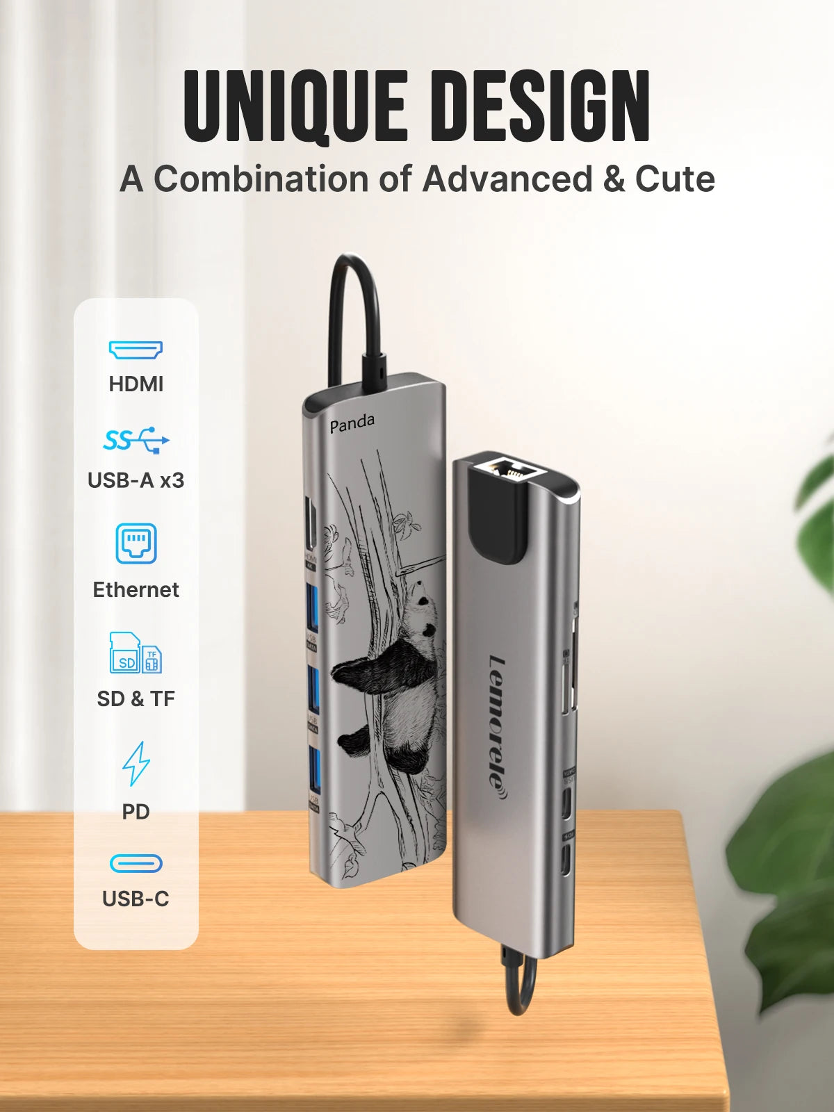 Velmora USB-C Multiport Hub - Fast Charging, 4K HDMI and High - Speed Data