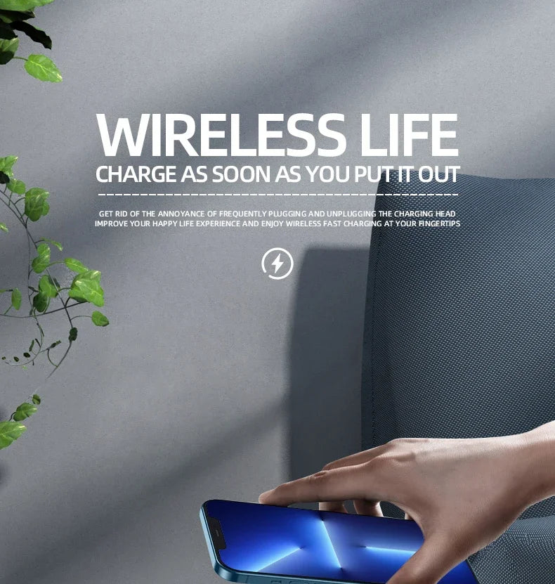 Velmora Alarm Clock Wireless Chargers Pad Phone Bedroom Lamp Night Light Desk Thermometer For iPhone 17 16 15 14 13 Fast Charging Dock