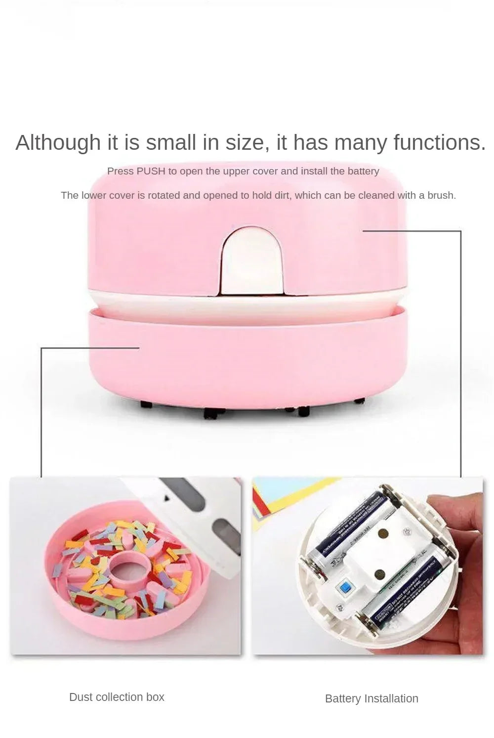 Mini Portable Vacuum Cleaner for Desk – Silent Cleaning Expert for Office & Study, Perfect Gift for Home & Office