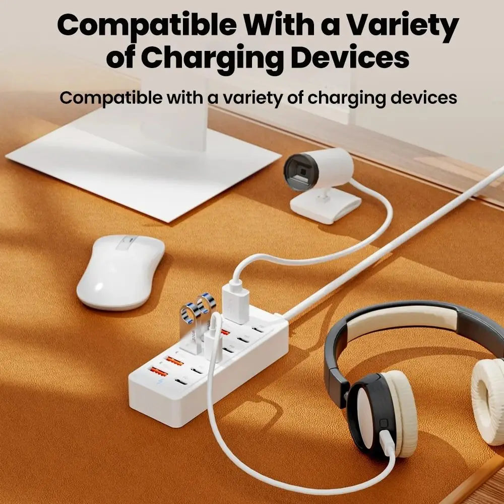Velmora NEW Fast Charging USB Charger 12 in 1 USB Charging Station Type-C Multiple Ports USB Hub Office
