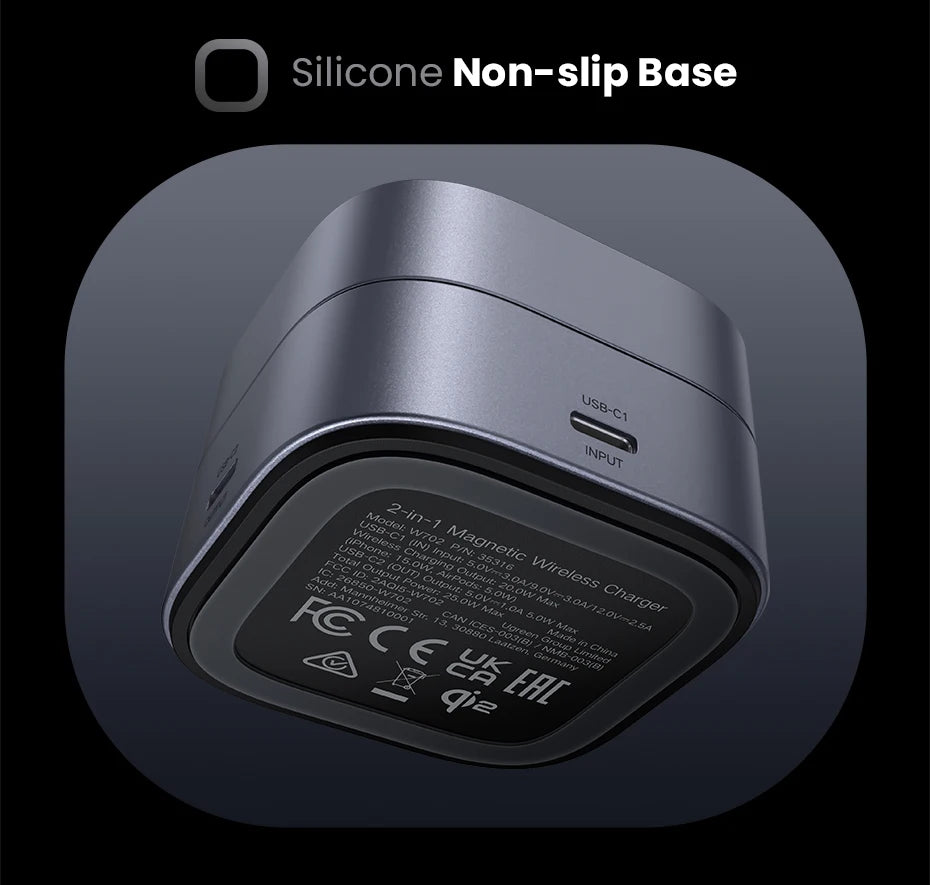 UGREEN Qi2 25W Magnetic Wireless Charger Stand 2-in-1 Charging Stand For iPhone 15 16 Pro Max/AirPods For MagSafe Fast Charger ⭐⭐⭐⭐⭐4.9\5  Loved by 4000+customers