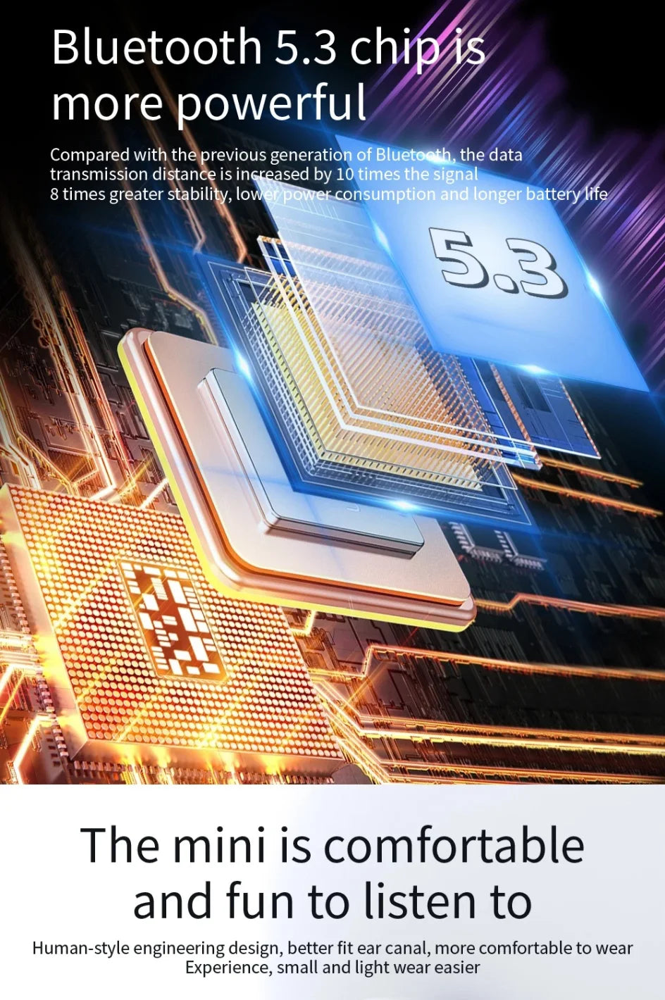 Velmora Earbuds True Wireless Earphone Noise Cancelling Update Bluetooth 5.3 Headset HD Music Headphone In-Ear Handsfree With Mic