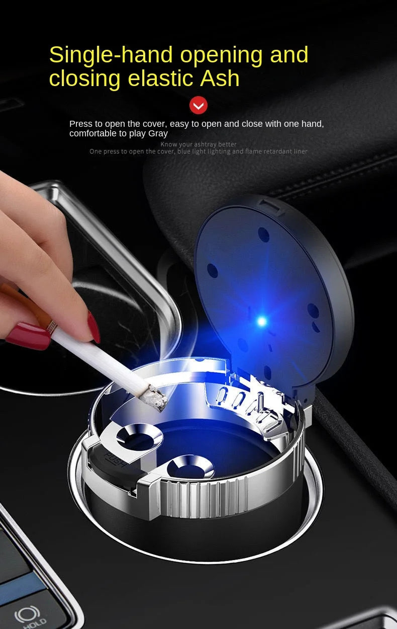 1PCS Portable LED Smoke Car Ashtray Cigarette Ash Holds Cup Automatic Light Indicator Ashtray Car Cup Holde ⭐⭐⭐⭐⭐4.9\5  Loved by 1000+customersr