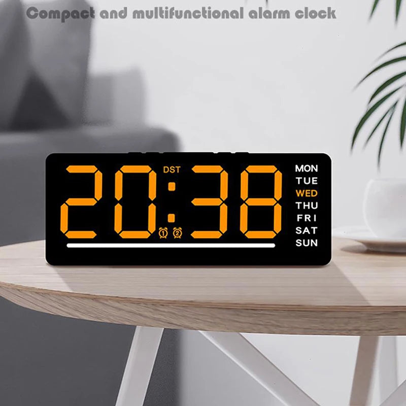 Smart Mute LED Electronic Wall Clock Modern Desk Clock Night Alarm Minimalist Thermometer Clock Home Decor For Room ⭐⭐⭐⭐⭐4.9\5  Loved by 120+customers