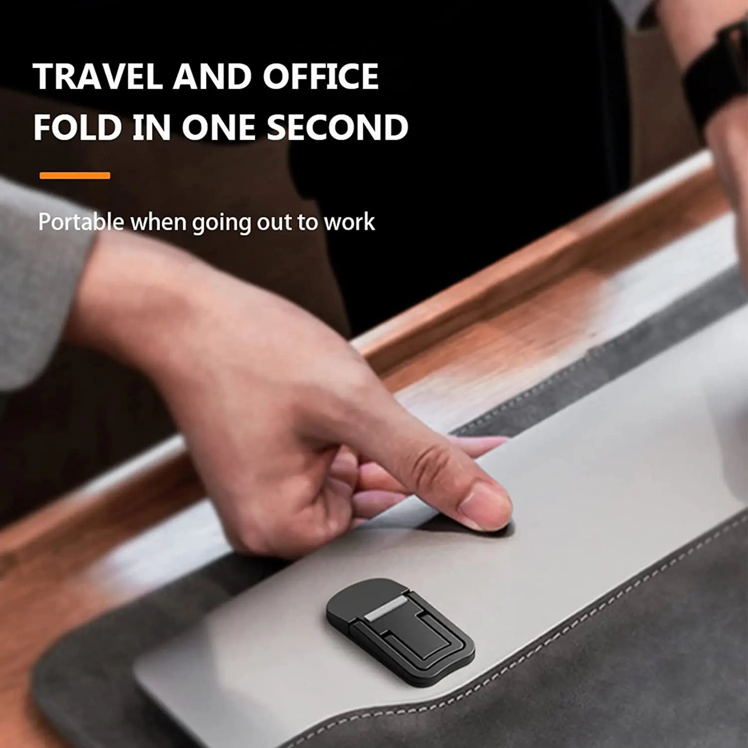 Aluminium Self-Adhesive Laptops Stand Invisible Computer Keyboards Stand Bracket for Desk Foldable Notebook Feet for MacBook Pro