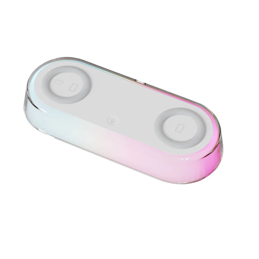 Velmora Alarm Clock Wireless Chargers Pad Phone Bedroom Lamp Night Light Desk Thermometer For iPhone 17 16 15 14 13 Fast Charging Dock