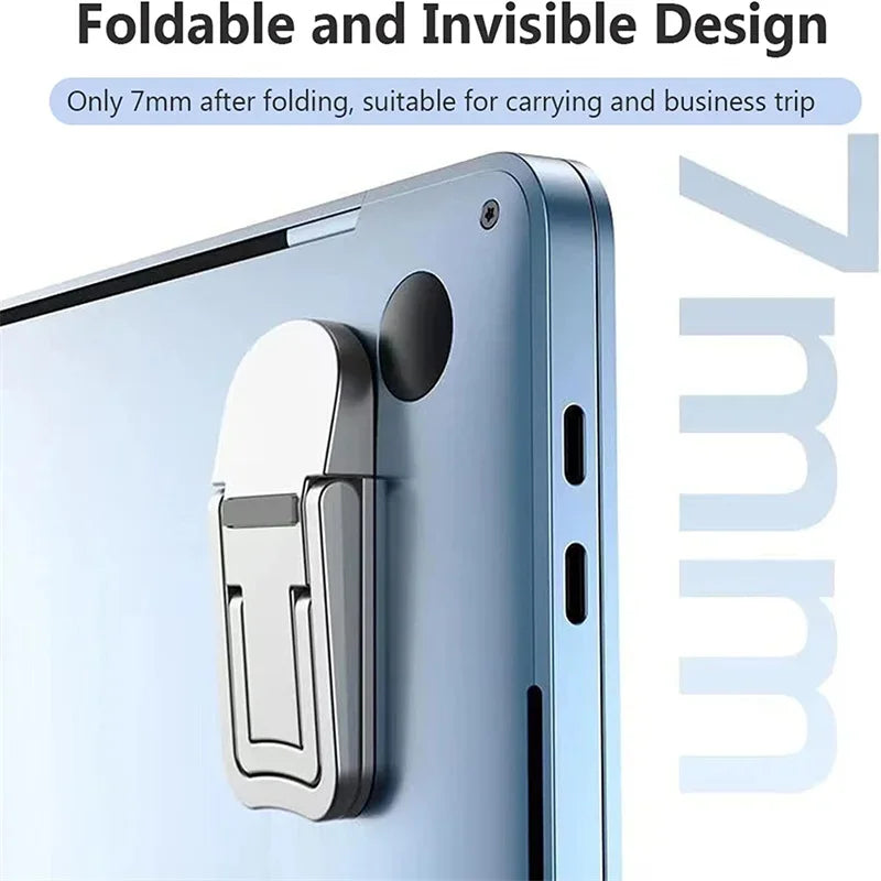 Aluminium Self-Adhesive Laptops Stand Invisible Computer Keyboards Stand Bracket for Desk Foldable Notebook Feet for MacBook Pro