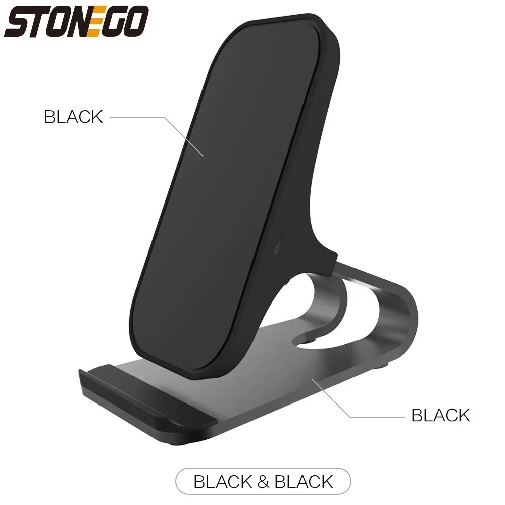 Velmora 10W 7 5W 5W Wireless Car Charger Mount Fast Charging Pad 2 Coils Case Friendly Anti Slip Rubber Type C Input