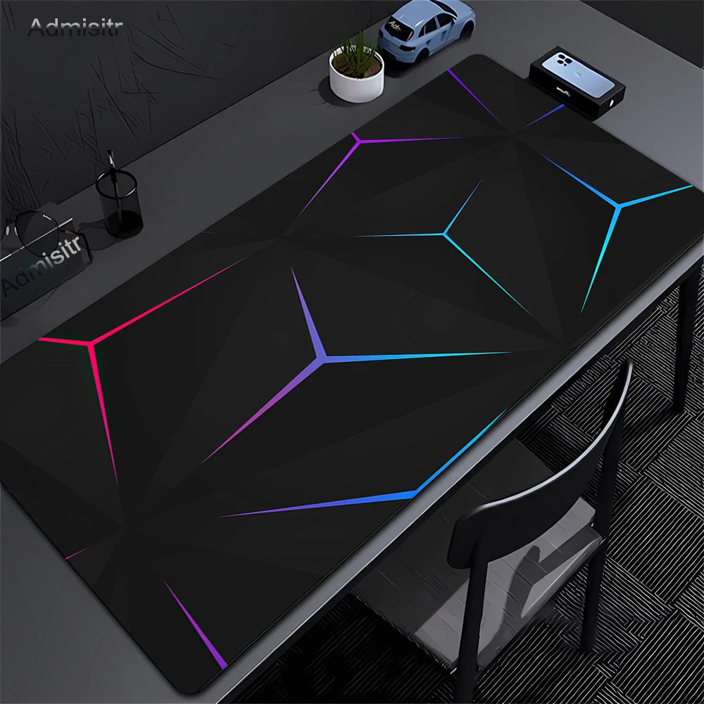 Gaming Mousepads Mousepad Geometric Large Mouse Mat Big Desk Pads Non-Slip Rubber Hexagon Mouse Pad Big Keyboard Mats 90x40cm