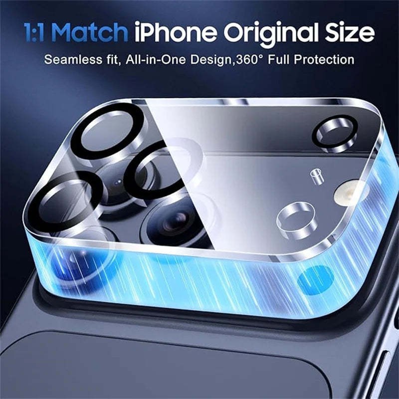 3Pcs Clear Protective Tempered Glass for iPhone 17 16 15 14 13 Pro Max Plus Camera Lens Protector for iPhone 17 Pro Max 17 Air
