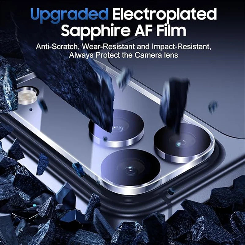 3Pcs Clear Protective Tempered Glass for iPhone 17 16 15 14 13 Pro Max Plus Camera Lens Protector for iPhone 17 Pro Max 17 Air