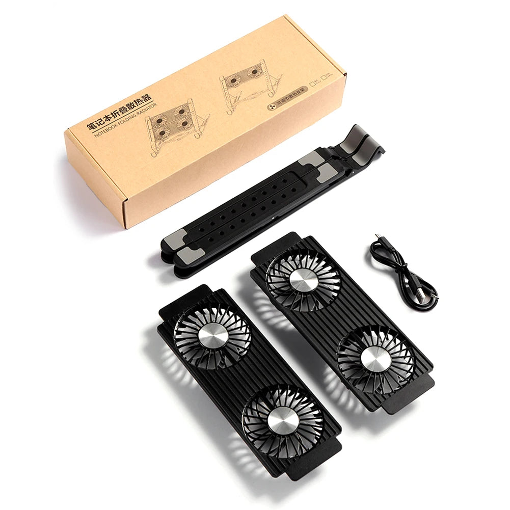 Velmora Laptop Cooling Pad with 2/4 Fans Silent Gaming Laptop Cooler Fan RGB 7 Height Portable Laptop Holder for 11-17.3 Inch Notebook