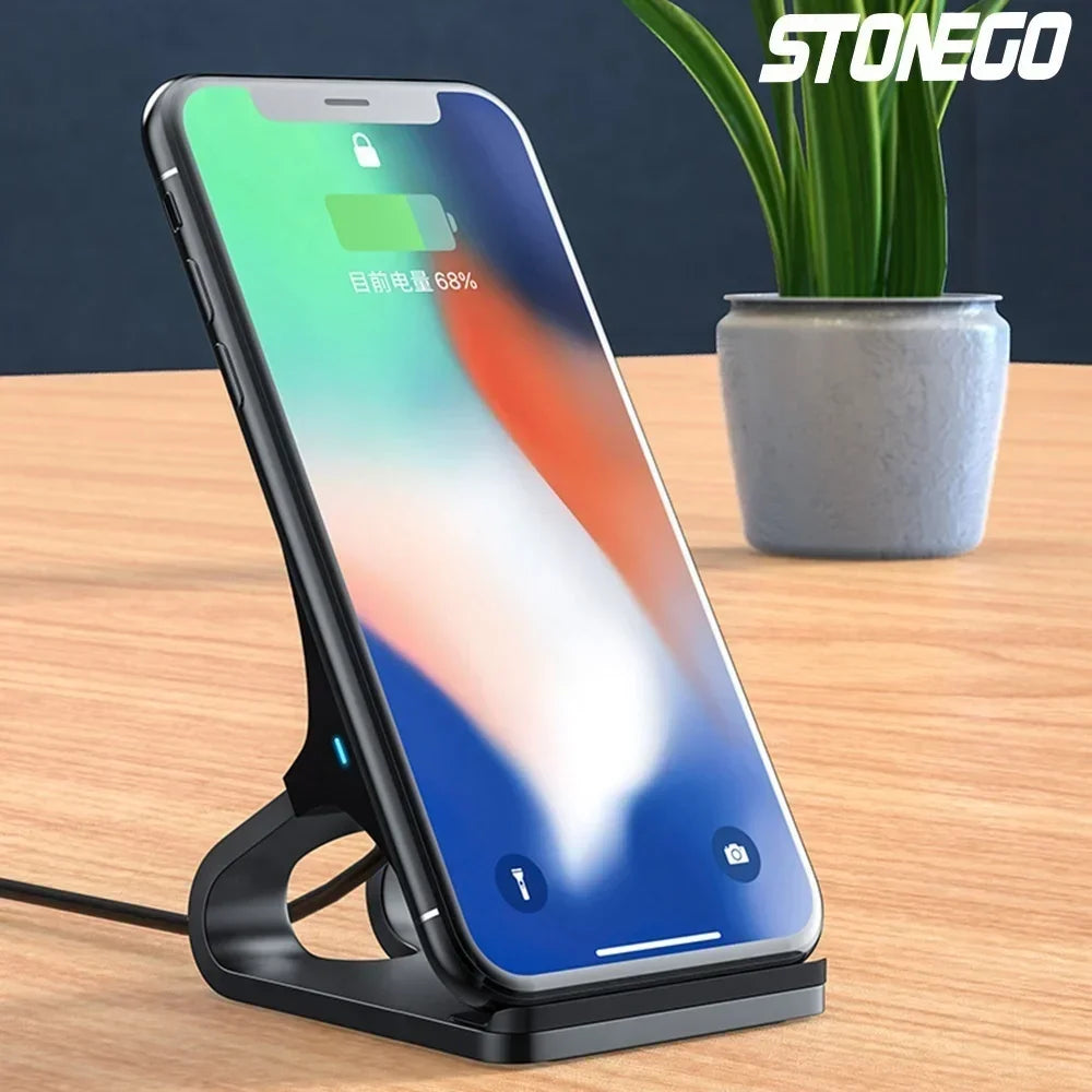 Velmora 10W 7 5W 5W Wireless Car Charger Mount Fast Charging Pad 2 Coils Case Friendly Anti Slip Rubber Type C Input