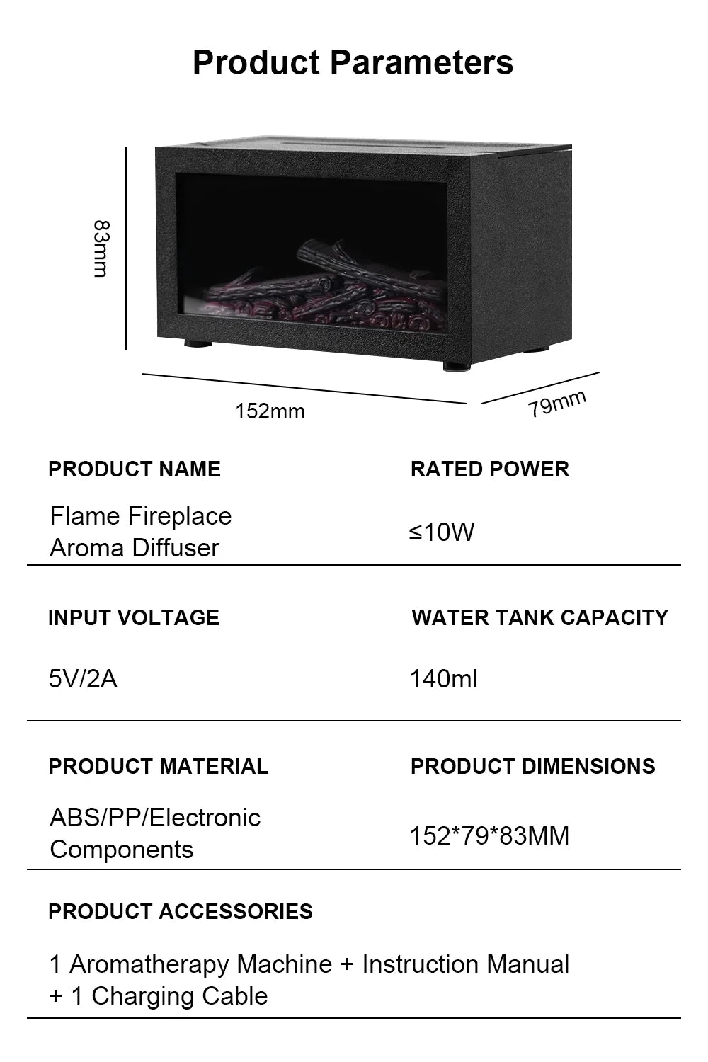 Fireplace Humidifier Aroma Flame Humidifier Fragrance Diffuser Aromatherapy Essential Oil Diffuser Fire Humidifier for Home Room⭐⭐⭐⭐⭐4.9\5  Loved by 600+customers