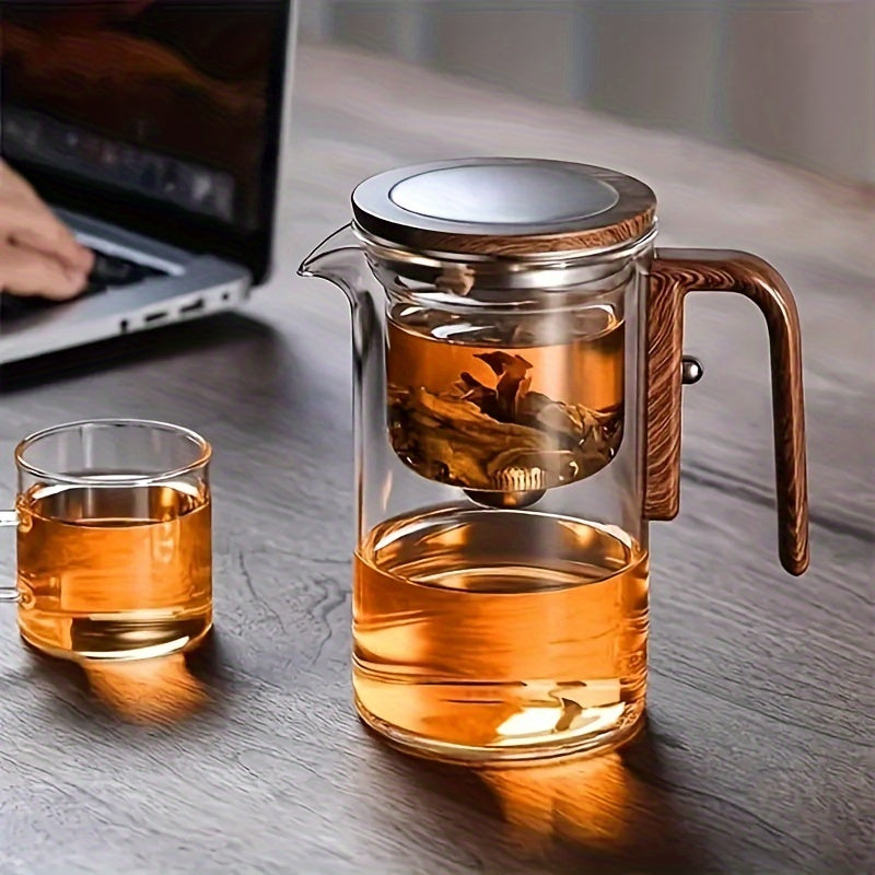 1pc Enchanti Tea Pot, Witchcraft Teapot, Water Separation Glass Teapot with Wooden Handle, Enchantipot Magic Tea Pot, Enchanti Teapot with Strainer, Clear and Classic Magic Pot.(520ml)⭐⭐⭐⭐⭐4.9\5  Loved by 5000+customers