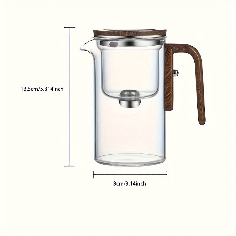 1pc Enchanti Tea Pot, Witchcraft Teapot, Water Separation Glass Teapot with Wooden Handle, Enchantipot Magic Tea Pot, Enchanti Teapot with Strainer, Clear and Classic Magic Pot.(520ml)⭐⭐⭐⭐⭐4.9\5  Loved by 5000+customers